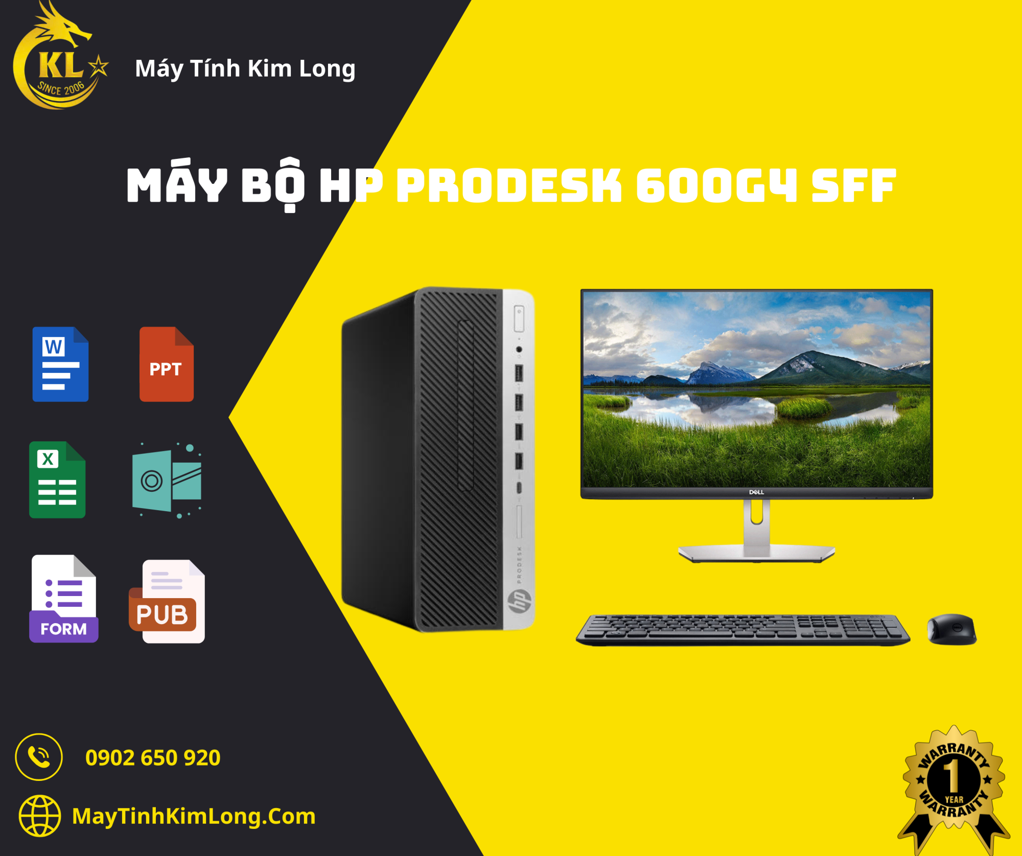 Máy bộ HP ProDesk 600G4 SFF/I7-8700/Ram 8GB/SSD 256GB